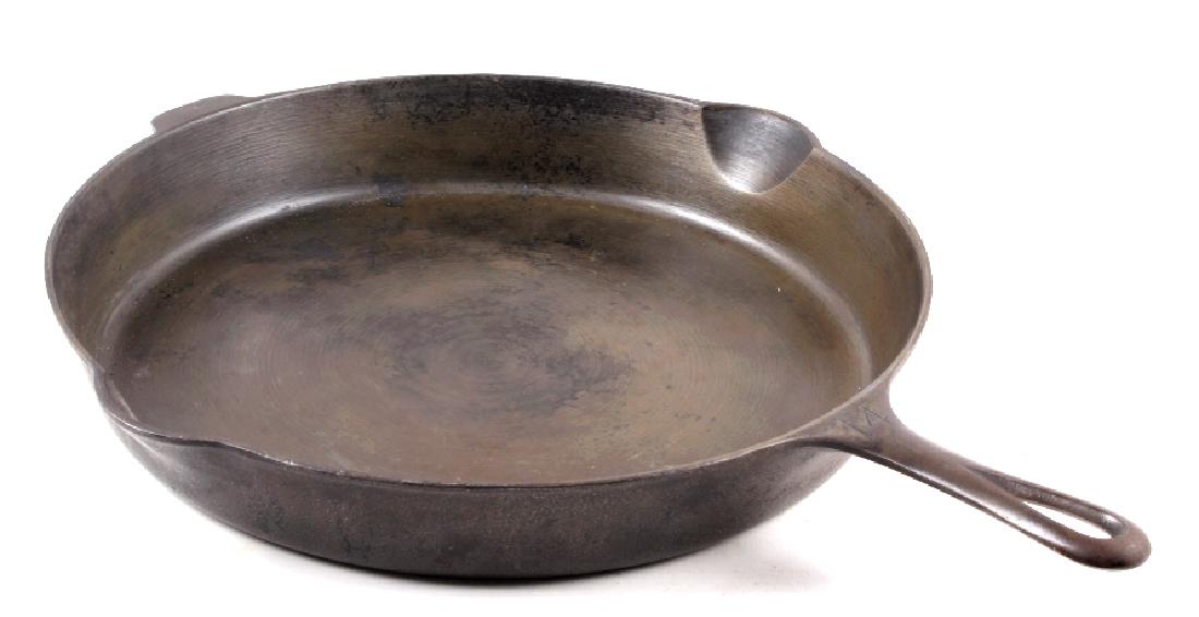 Griswold No. 14 Large Block Cast Iron Skillet: For your consideration is this large Griswold No. 14 cast iron skillet. Griswold Manufacturing Co., in Erie, PA, made skillets from 1907-1957. Looking at the markings on the bottom of the skillet will