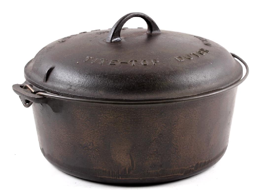 Griswold Cast Iron No. 10 Tite-Top Dutch Oven: For your bidding consideration is this Dutch oven made by Griswold Manufacturing. The company was founded in 1865 by Matthew Griswold in Erie, Pennsylvania. By the turn of the Century, Griswold cast i