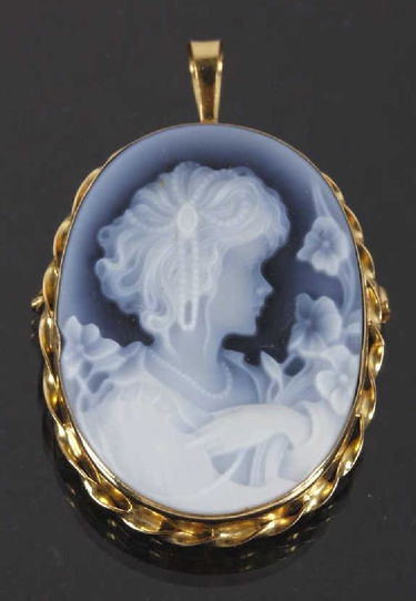 18k Gold Carved Blue Agate Cameo Brooch Aug 25 2018 North American Auction Company In Mt - Blue Agate Cameo Pendant 18k Gold Carved Blue Agate Cameo Brooch Aug 25 2018 North American Auction Company In Mt - Blue Agate Cameo Pendant