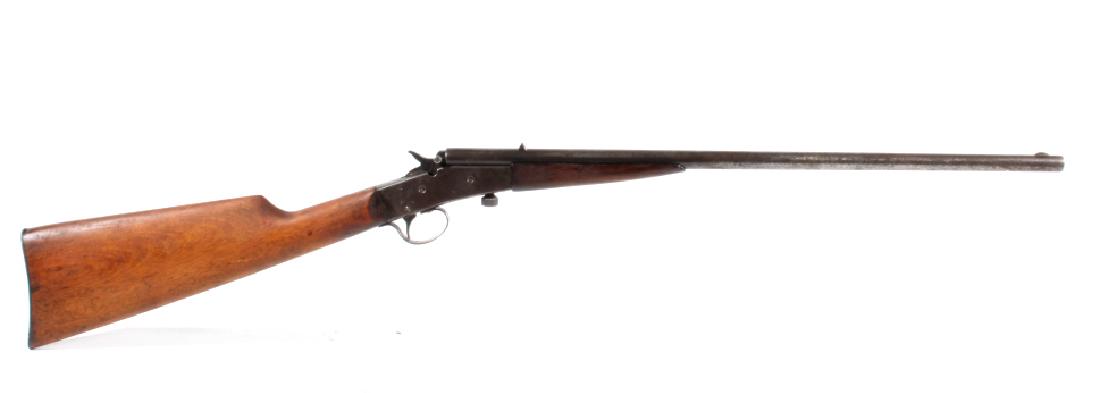 Stevens No. 14 1/2 Little Scout Rifle: Up for bidding is a Stevens No. 14 1/2 Little Scout Rifle. This single shot .22 caliber has aged well. The original bluing is well patina'd and the walnut stock and fore grip are in good shape. The 19