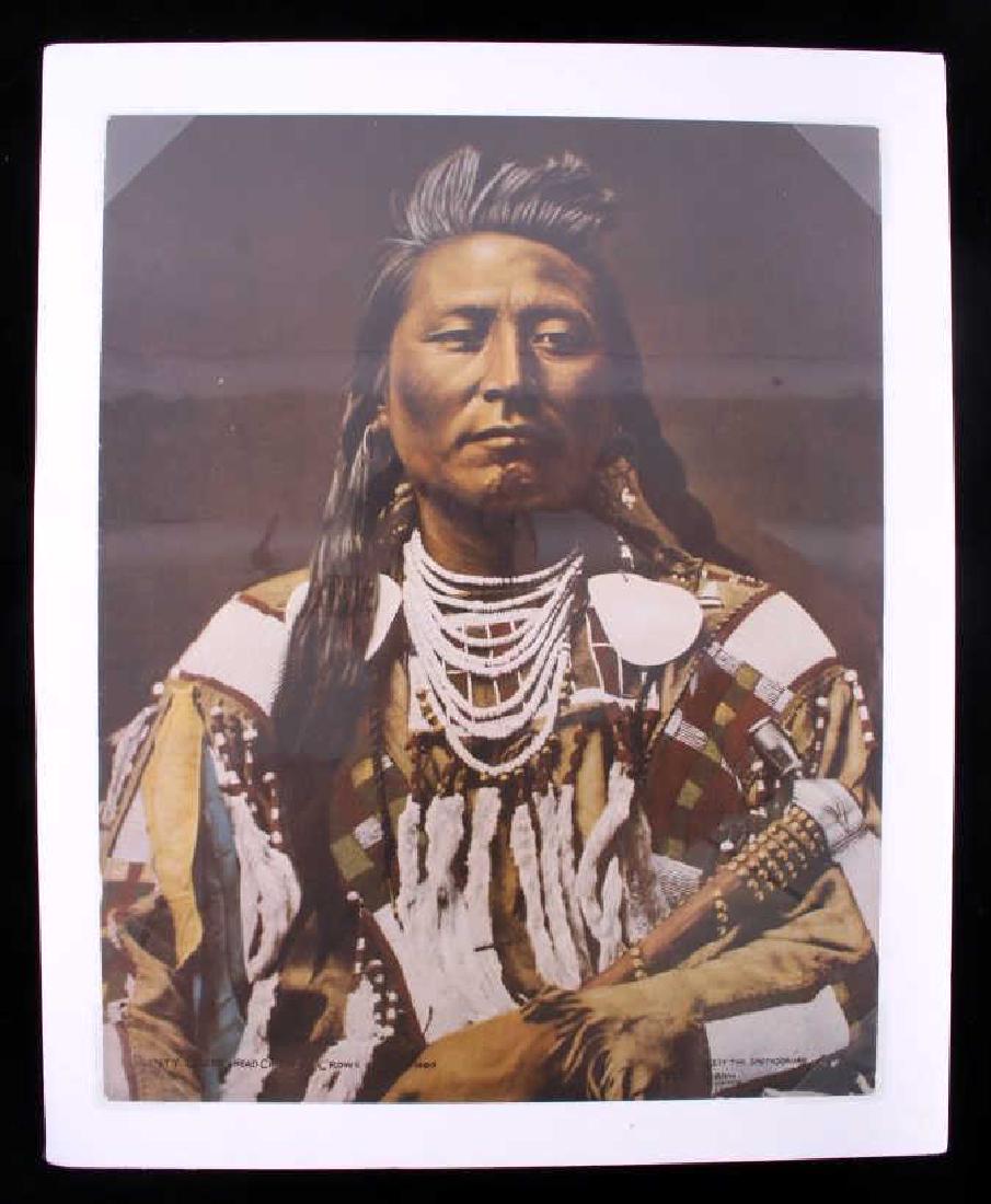 L.A. Huffman Plenty Coups Hand Tinted Photograph: Offered for your consideration in this lot is an L.A. Huffman, hand-tinted photograph of Head Crow Native American Indian Chief - Plenty Coups. The photograph shows fantastic composition, excellent de