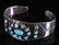 Navajo Sleeping Beauty Turquoise & Silver Bracelet - 2