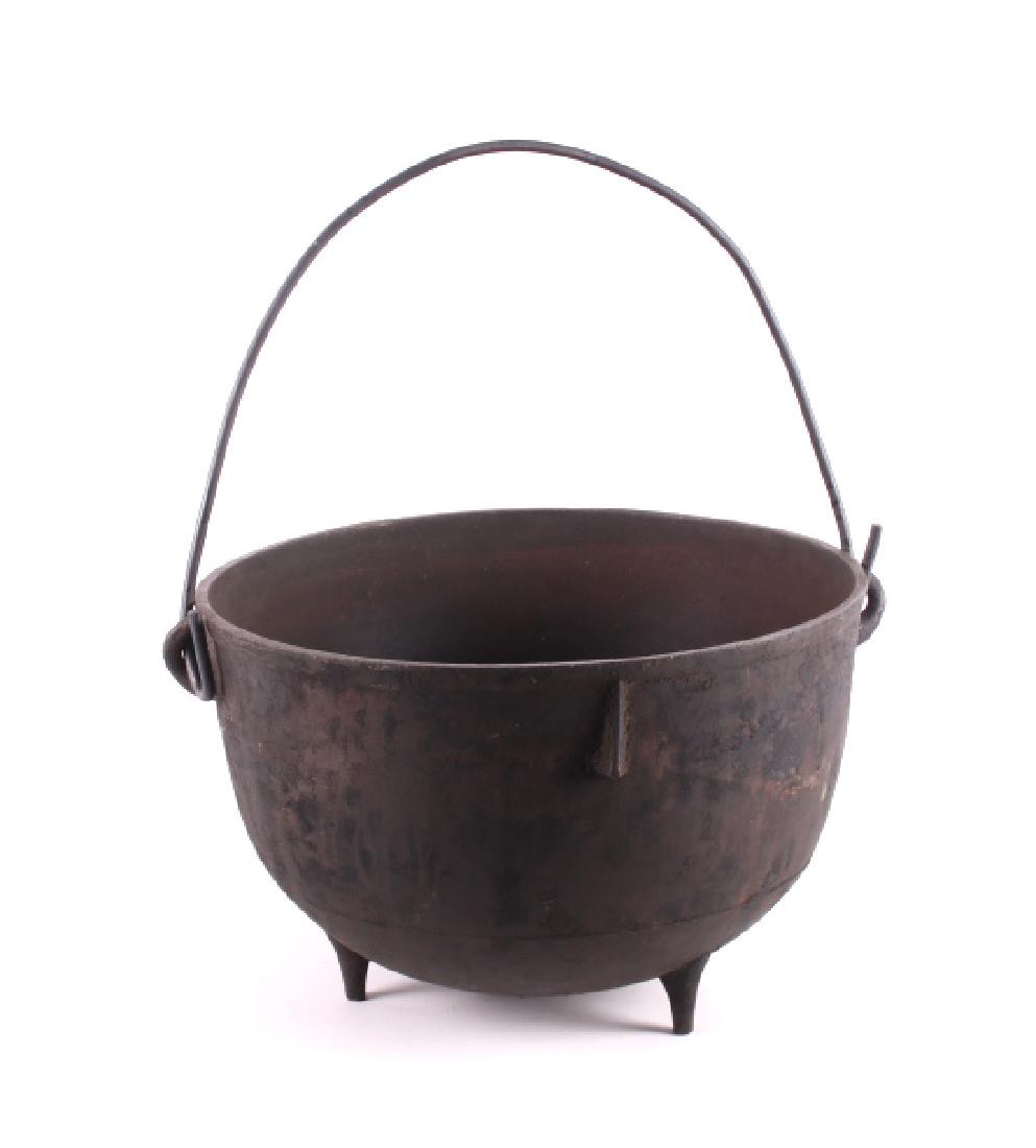 Antique Cast Iron Scalding Cauldron Kettle