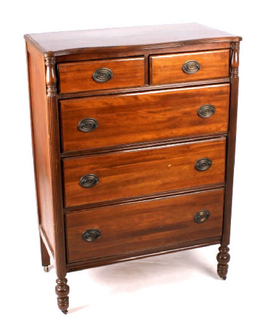 Victorian Oak Highboy Bedroom Dresser