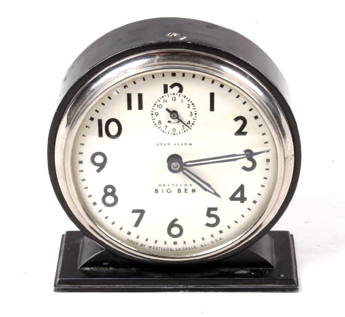 Vintage 1940's Big Ben Loud Alarm Clock: Available in this lot we have a vintage 1940's Westclox Big Ben Loud Alarm clock for your bidding pleasure. This clock was patented and made in the U.S.A. The clock is functional when wound and overal
