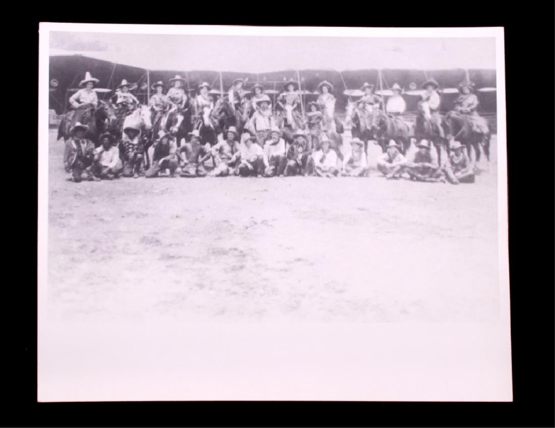Miller Bros 101 Ranch Wild West Show Photo c.1900-: The lot features an original photograph of the entire Millers Brothers 101 Ranch Wild West Show troop from circa 1900’s. In the second row at the very center a young Pawnee Bill (Gordon William Lill