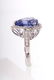 12.98 ct. Tanzanite & Diamond Platinum Ring - 19