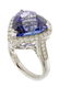 12.98 ct. Tanzanite & Diamond Platinum Ring - 3