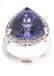 12.98 ct. Tanzanite & Diamond Platinum Ring - 9