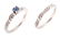 Montana Yogo Sapphire ArtCarved Palladium Ring Set - 2