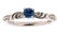 Montana Yogo Sapphire ArtCarved Palladium Ring Set - 3