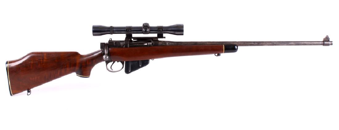 British Lee-Enfield Mark I .303 Sporter Rifle: You are bidding on a British Lee-Enfield Mark I .303 Sporter Bolt Action Rifle. The rifle features a 25" barrel, one 10 round magazine, deluxe hardwood sportorized stock, Weaver K4-03 scope and blue'd