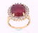 12.94ct Ruby & Diamond 14K Gold Ring w/ Papers