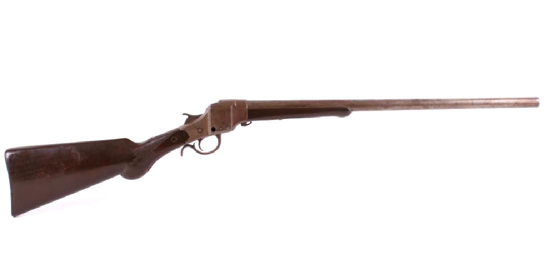 Hopkins & Allen 16 GA Falling Block Shotgun: You are bidding on a Hopkins & Allen Falling Block Single Shot 16 Gauge Shotgun. The shotgun features a 23 3/4" round barrel, exposed hammer, falling block design, hard rubber butt pad, and checkered 