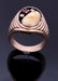 Montana Elk Ivory Garnet & Diamond 14K Gold Ring - 5