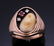 Montana Elk Ivory Garnet & Diamond 14K Gold Ring - 6