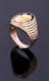 Montana Elk Ivory Garnet & Diamond 14K Gold Ring - 8