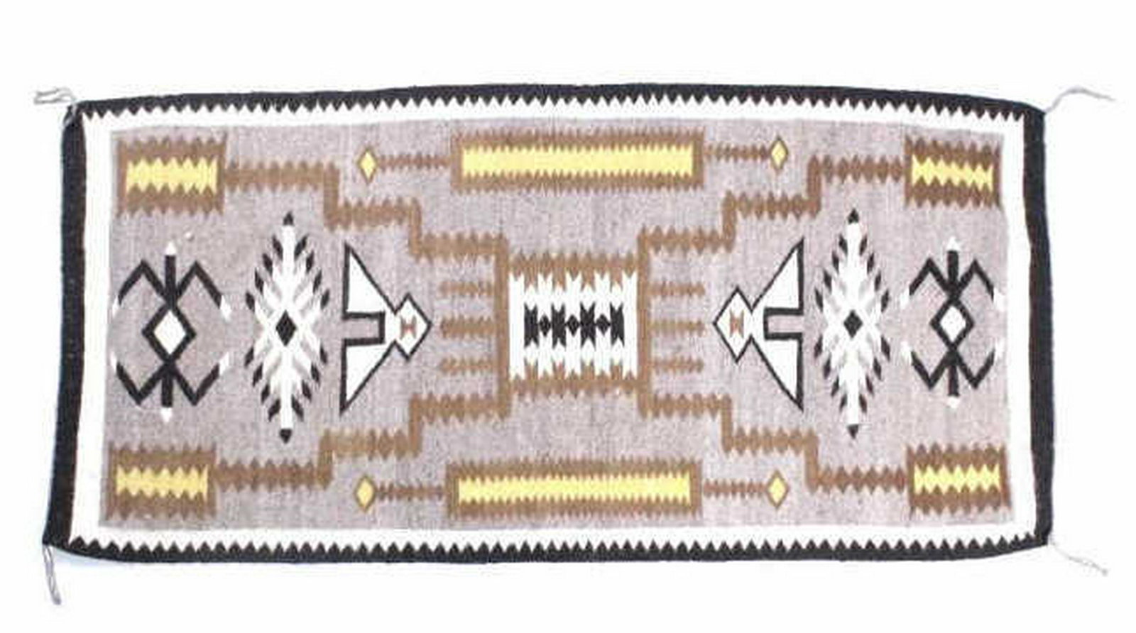 Navajo Teec Nos Pos Trading Post Rug Mid-20th: This is an outstanding tightly woven Navajo Native American Indian wool rug with an excellent Teec Nos Pos pattern with an early mid-20th Century age. Teec Nos Pos is in the northeast corner of Arizon
