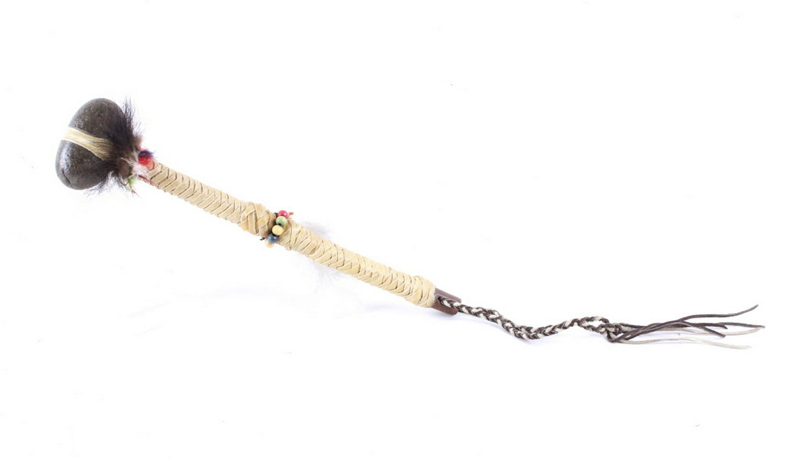 Plains Native American Indian Style War Club: Offered for your bidding pleasure we have this Plains Native American Indian Style War Club. There are many types of clubs, hatchets, and tomahawks, used across the Americas. On the Plains, however, t