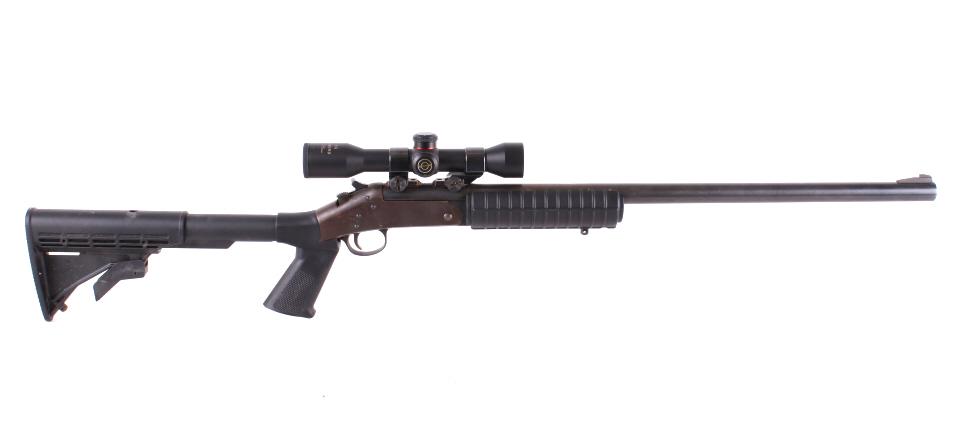 New England Firearms 12 GA Single Shot Shotgun: For your consideration is a New England Firearms 12 gauge single shot shotgun. This shotgun utilizes a 24” round blue’d barrel with fixed front sight. The shotgun has been fitted with a pistol gri