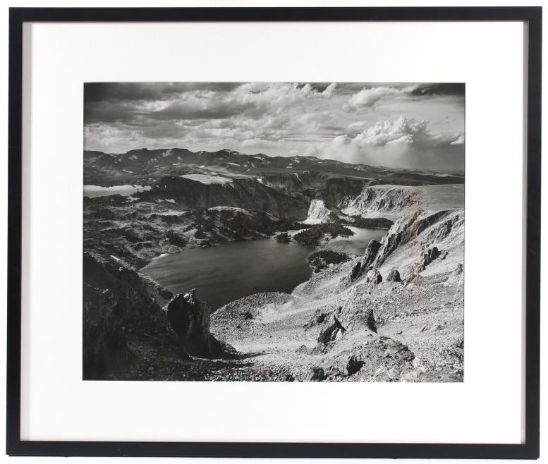 Philipp Scholz-Rittermann Gelatin Silver Photo.: Featured in this lot we have a original Philipp Sholz-Rittermann gelatin silver print from 1996 titled "Bear Tooth, Highway, Montana". The photograph displays a wonderful black and white landscape sho