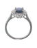 Vintage Dark Blue Sapphire & Diamond Platinum Ring - 13