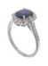 Vintage Dark Blue Sapphire & Diamond Platinum Ring - 14