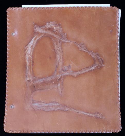 C.M. Russell Bronze Catalog by Britzman to Snook: This is an exceedingly rare authentic leather-bound catalog offering the final Charles M. Russell original Bronzes for sale by H.E. Britzman in 1950 sent to Mr. Earl Snook of Snook Art Company in Bill