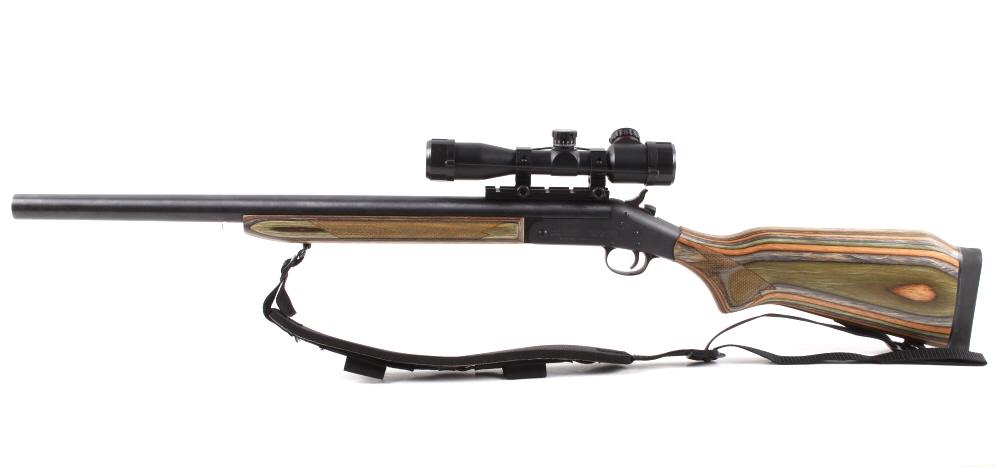 H&R Ultra Slug Hunter 12 GA Single Shot Shotgun: Included in this lot is a Harrington & Richardson Ultra Slug single shot 12 gauge shotgun. This shotgun features a 24” round bull barrel. The left side of the barrel is marked near the receiver read