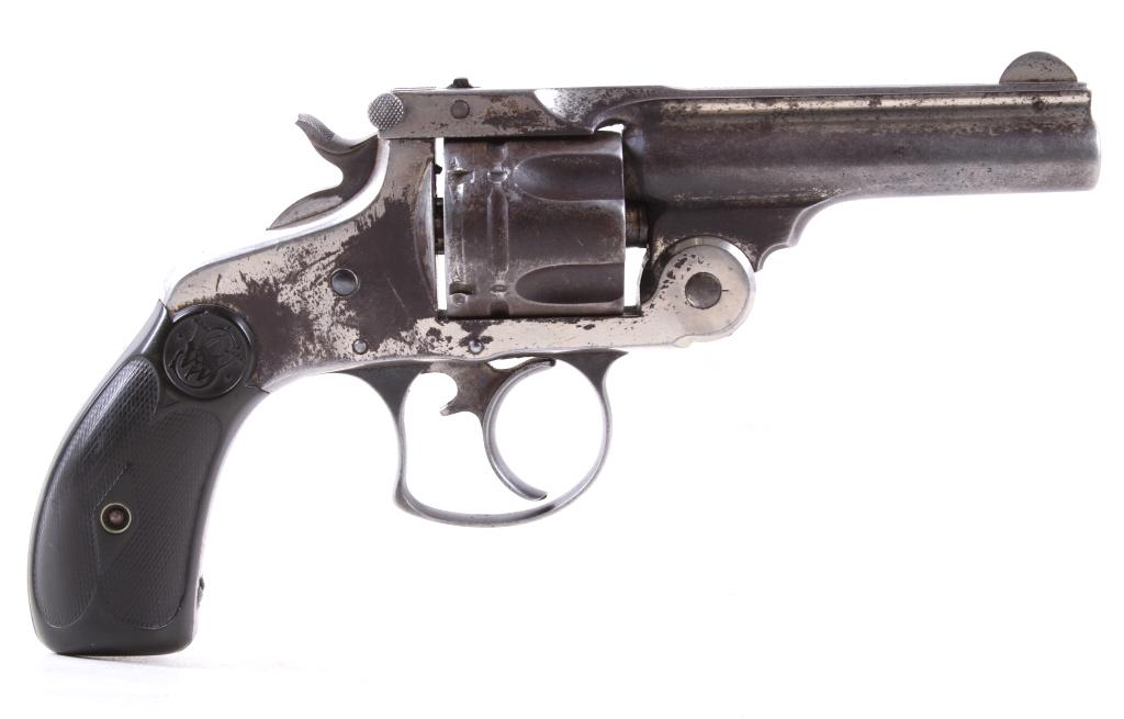 Smith & Wesson 2nd Model .38 S&W Revolver Pre-1898: Offered for sale in this lot is a fine Smith & Wesson 2nd Model, Double-Action, Top-Break revolver, chambered for .38 S&W. The revolver shows a serial number 40877. The revolver utilizes a 3 1/4" roun