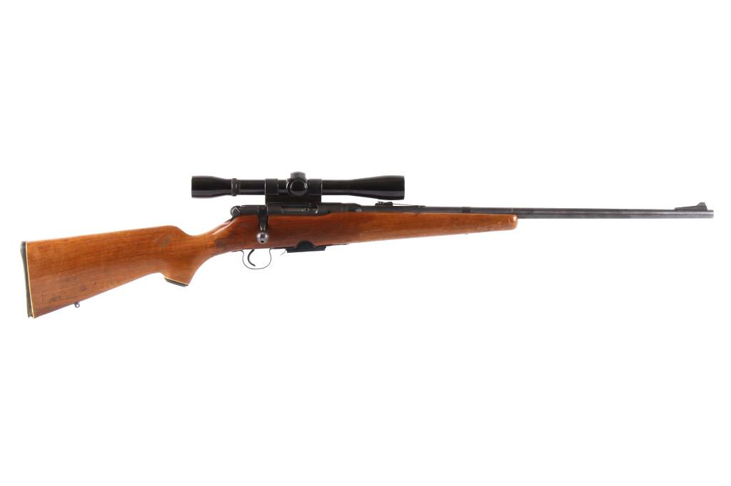 Savage Model 340D .222 REM Bolt Action Rifle: For your consideration is a Savage Model 340D .222 Rem bolt action rifle. This rifle utilizes a 24” round blue’d barrel chambered in .222 Rem. The barrel has a fixed front sight and adjustable rea