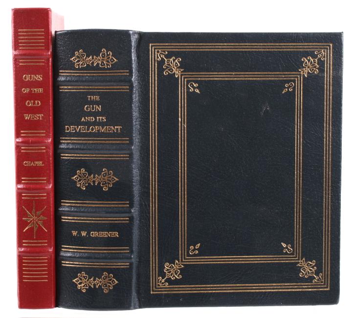 1990's The Firearms Classic Library Firearm Books: Featured in this lot we have a pair of firearm books titled "Guns of the Old West" by Charles Edward Chapel and "The Gun and its Developments" originating from the 1990's. The book was privately print