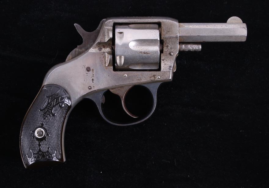H&R American Double Action .32 CF Revolver: Included in this lot is a H&R American .32 double action revolver. This revolver utilizes a 2 ½” octagonal barrel with fixed blade front sight. The top of the frame reads “The American – Double