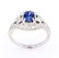 Vintage Dark Blue Sapphire & Diamond 14K Gold Ring - 4