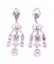 Rare Unheated Pink Sapphire & Diamond 18K Earrings