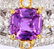 RARE Purplish Pink Sapphire & VS1 Diamond Ring