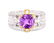 RARE Purplish Pink Sapphire & VS1 Diamond Ring - 2