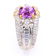 RARE Purplish Pink Sapphire & VS1 Diamond Ring - 5