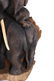 Large Hand Carved Elephant Herd Wooden Statue - 12