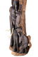 Large Hand Carved Elephant Herd Wooden Statue - 16