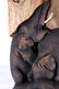 Large Hand Carved Elephant Herd Wooden Statue - 6