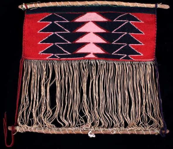 Navajo Old Crystal Blanket Sampler: Included in this lot is a Navajo Old Crystal blanket sampler. This rug shows great color and wonderful condition showing a triangular symmetry to the overall scheme of the crystal rug. The rug shows a