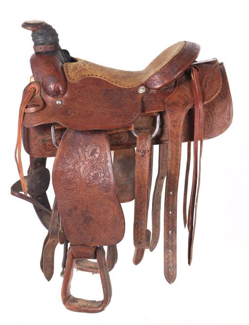 Stunning Billy Cook Longhorn 16" Roping Saddle: For your consideration is a stunning Longhorn 16” ornately engraved roping saddle. The Longhorn brand is closely tied to that of Billy Cook. Billy Cook opened shop in Greenville, Tx. many years afte