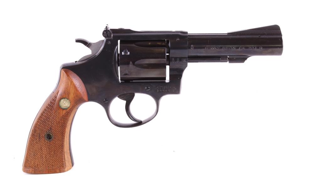 Sauer & Sohn Service Special .22 LR Revolver: Included in this lot is a Sauer & Sohn Service Special .22 LR caliber revolver. The revolver utilizes a 4” ribbed barrel chambered in .22 Long Rifle. The cylinder, frame and barrel all show a beauti