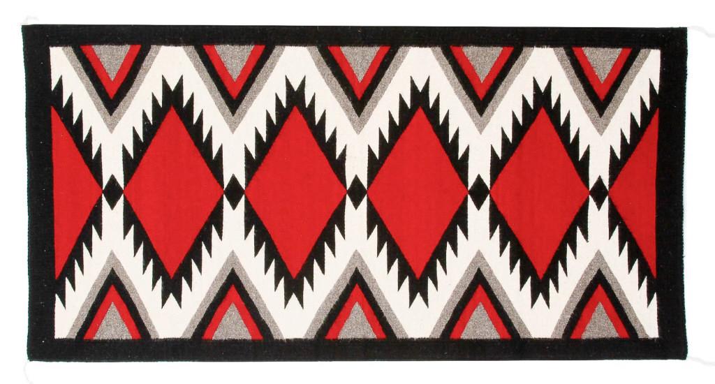 Crystal Diamond Angora Wool Rug by A. Martinez: This is an excellent handwoven flat weave rug by master weaver Alfredo Martinez using 100% soft fine Angora Wool in a beautiful Zapotec Diamond pattern. The rug was handwoven with a tight weave using 