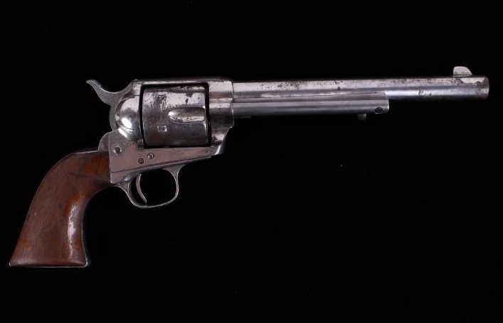 Colt Single Action Army Revolver w/ Factory Letter: Included in this lot is a Colt Single Action Army revolver with Colt factory letter. The Colt letter describes the revolver as: "Caliber: 45/c", Barrel Length: Not Listed, and "Finish: Blue". The Type
