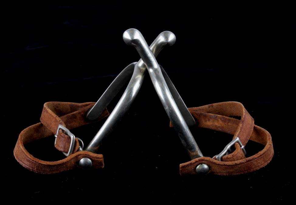 Early US Cavalry August Buermann Spurs: For your consideration is this early early US August Buermann spurs. The spurs are marked "U.S. A.B." and was made by August Buermann. August Buermann was born in Sattenhausen, Germany Aug. 04, 1842.