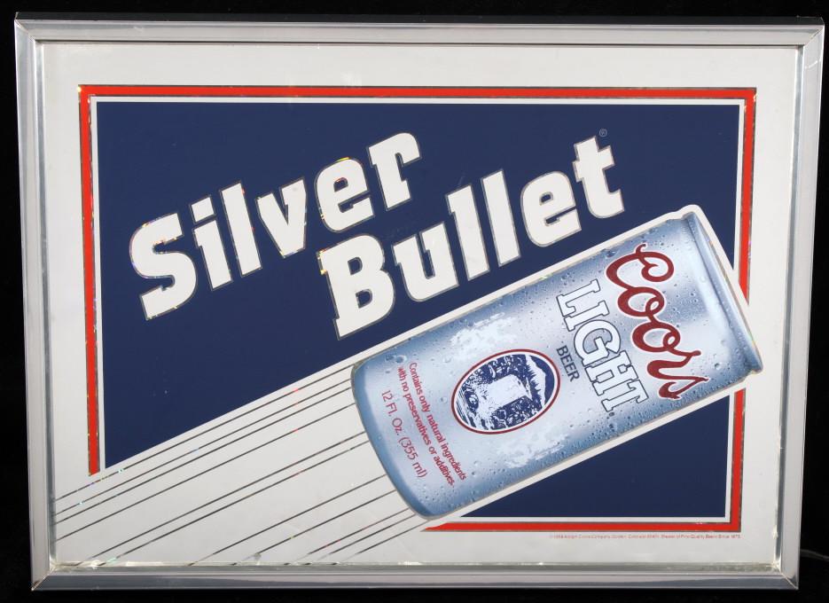 Coors light silver 2024 bullet neon sign