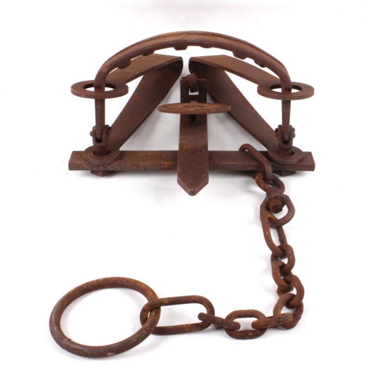 Denali Fur and Trade Company HBC No. 15 Bear Trap: For your consideration is this Denali Fur and Trade Company HBC No. 15 bear trap. This is a Hudson Bay Company and Denali Fur & Trade Company number 15 bear trap that shows really good condition with 