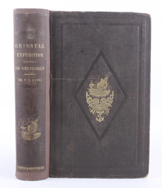 The Grinnell Expedition by E. K. Kane 1st Ed. 1854: Included in this lot is "The Grinnell Expedition in Search of Sir John Franklin" by Elisha Kent Kane. This book is a first edition and second printing and was published in New York by Harper & Brother